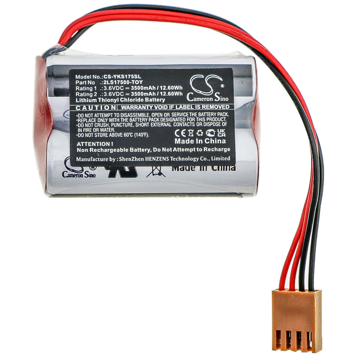 PLC Battery for Yaskawa, 2ls17500-toy 3.6v, 3500mah - 12.60wh PLC Cameron Sino Technology Limited