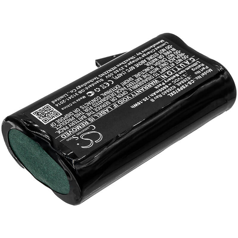 3,7V, Li-ion, 6800mAh, Batterie d'équipement compatible Ysi, 626840 Rev A, 626870-1, 626870-2, 25.16Wh Équipement, Enquête, Test Cameron Sino Technology Limited