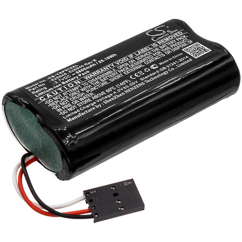 3,7V, Li-ion, 6800mAh, Batterie d'équipement compatible Ysi, 626840 Rev A, 626870-1, 626870-2, 25.16Wh Équipement, Enquête, Test Cameron Sino Technology Limited
