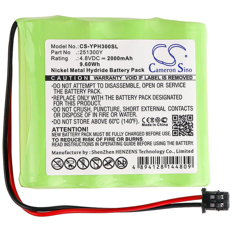 Batterie d'équipement pour Ysi, Photoflex Ph, 4.8v, 2000mah - 9.60wh Équipement, Enquête, Test Cameron Sino Technology Limited