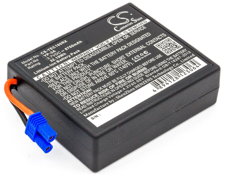 3,7V, Li-ion, 8700mAh, batterie de télécommande compatible avec Yuneec, 58-000160, télécommande de drone H480, contrôleur St16, 32,19Wh télécommande Cameron Sino Technology Limited