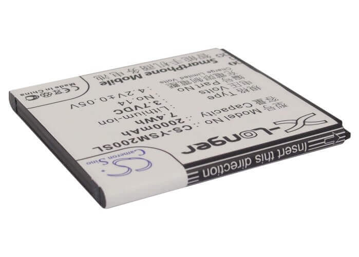3.7V, Li-ion, 2000mAh, batterie de smartphone compatible avec Yusun, La20, M1, M1s, 7.4Wh Mobile, smartphone Cameron Sino Technology Limited (Smartphone)