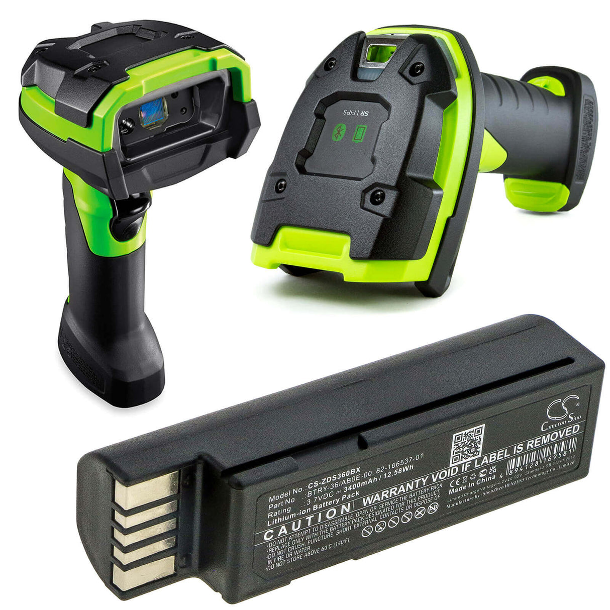 Batterie de scanner de code-barres pour Zebra, Ds3600, Ds3678, Evm 3.7v, 3400mah - 12.58wh Scanner de code-barres Cameron Sino Technology Limited