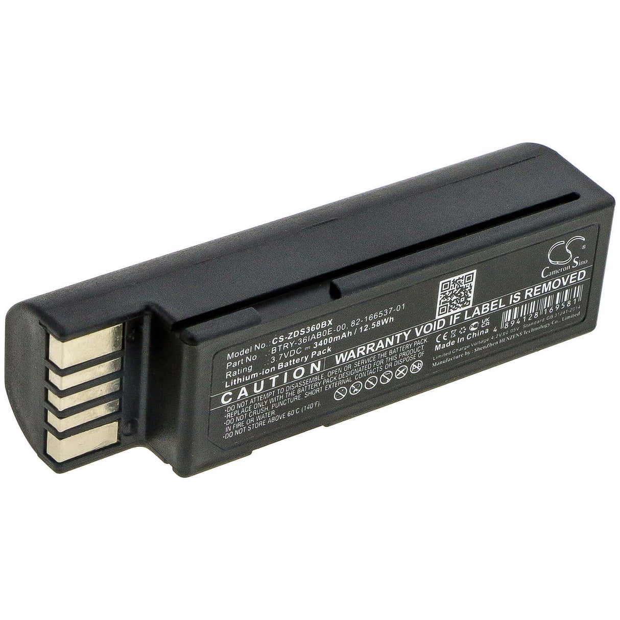 Batterie de scanner de code-barres pour Zebra, Ds3600, Ds3678, Evm 3.7v, 3400mah - 12.58wh Scanner de code-barres Cameron Sino Technology Limited