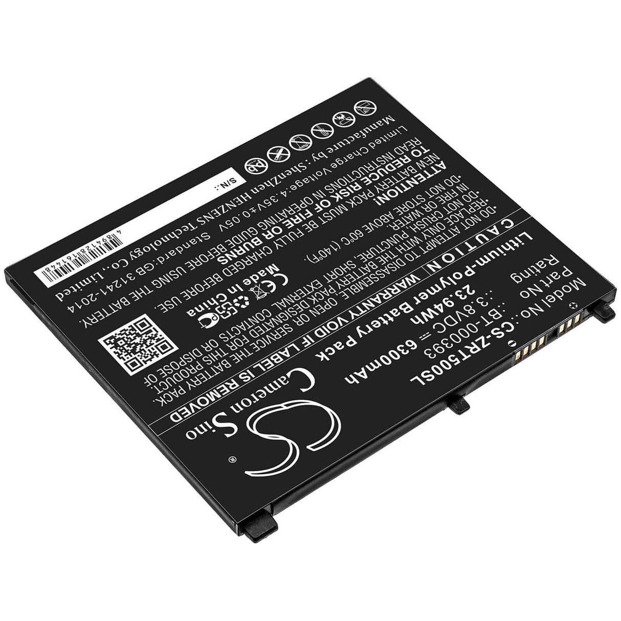 Battery For Zebra, Et50, Et55 3.8v, 6300mah - 23.94wh Tablet Cameron Sino Technology Limited (Suspended)