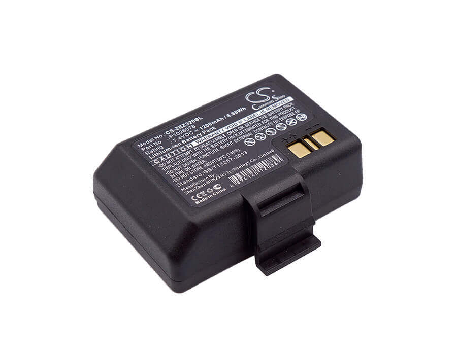 Batterie de scanner de codes-barres pour Zebra, Ez320 7.4v, 1200mah - 8.88wh Scanner de codes-barres Cameron Sino Technology Limited