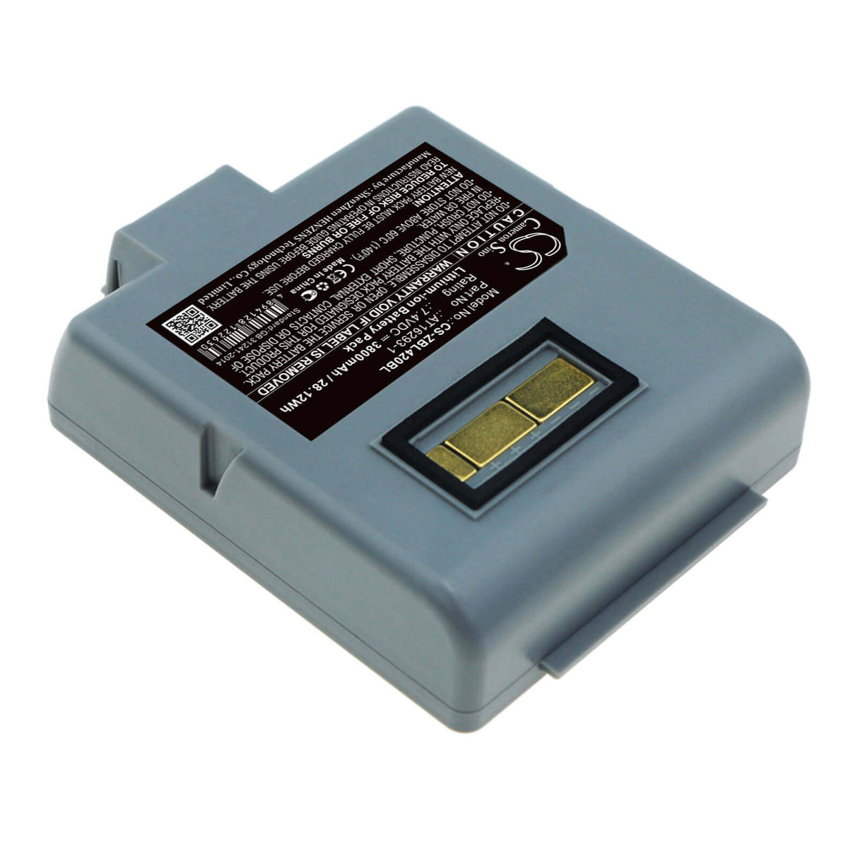 7,4V, Li-ion, 3800mAh, Batterie d'imprimante portable compatible avec Zebra, At16293-1, Ql420, Ql420 Plus, 28,12Wh Imprimante portable Cameron Sino Technology Limited