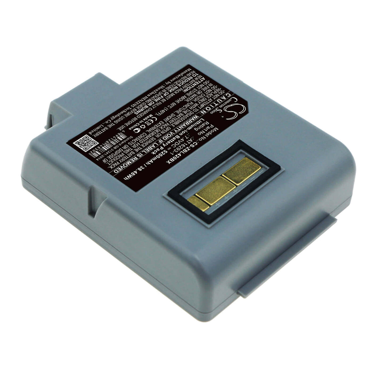 7.4V, Li-ion, 5200mAh, Portable Printer battery fits Zebra, At16293-1, Ql420, Ql420 Plus, 38.48Wh Portable Printer Cameron Sino Technology Limited