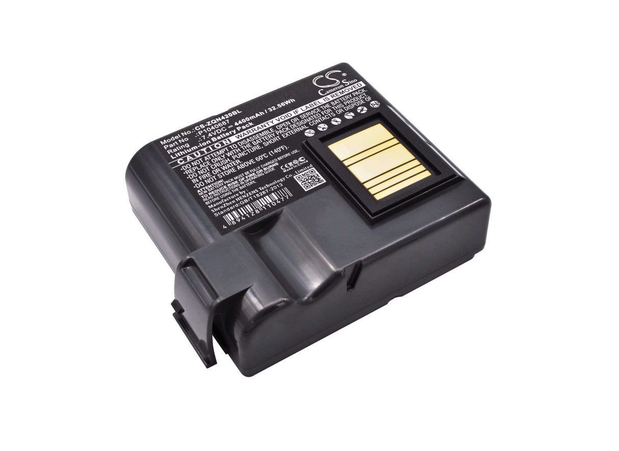 7.4V, Li-ion, 4400mAh, Portable Printer battery fits Zebra, Btry-mpp-68ma1-01, Qln420, Zq630, 32.56Wh Portable Printer Cameron Sino Technology Limited