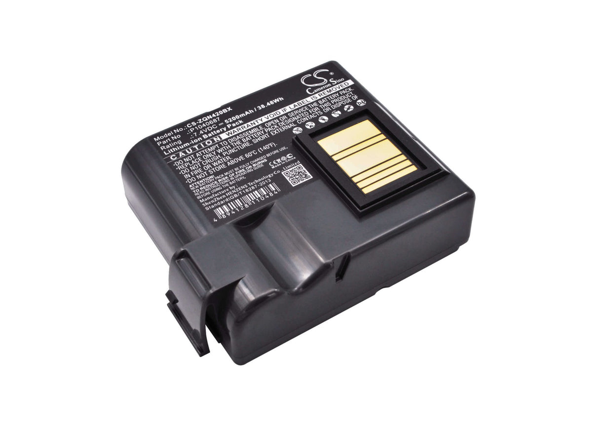 7.4V, Li-ion, 5200mAh, Portable Printer battery fits Zebra, Btry-mpp-68ma1-01, Qln420, Zq630, 38.48Wh Portable Printer Cameron Sino Technology Limited