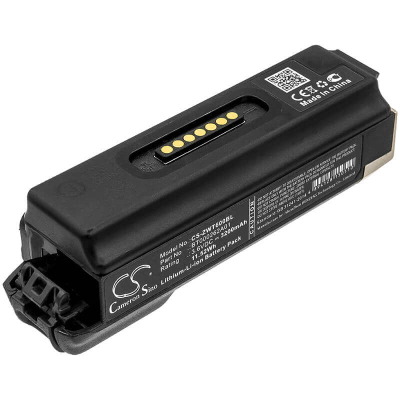 Barcode Scanner Battery For Zebra, Rs6000, Wt6000, Wt60a0 3.6v, 3200mah - 11.52wh Barcode Scanner Cameron Sino Technology Limited
