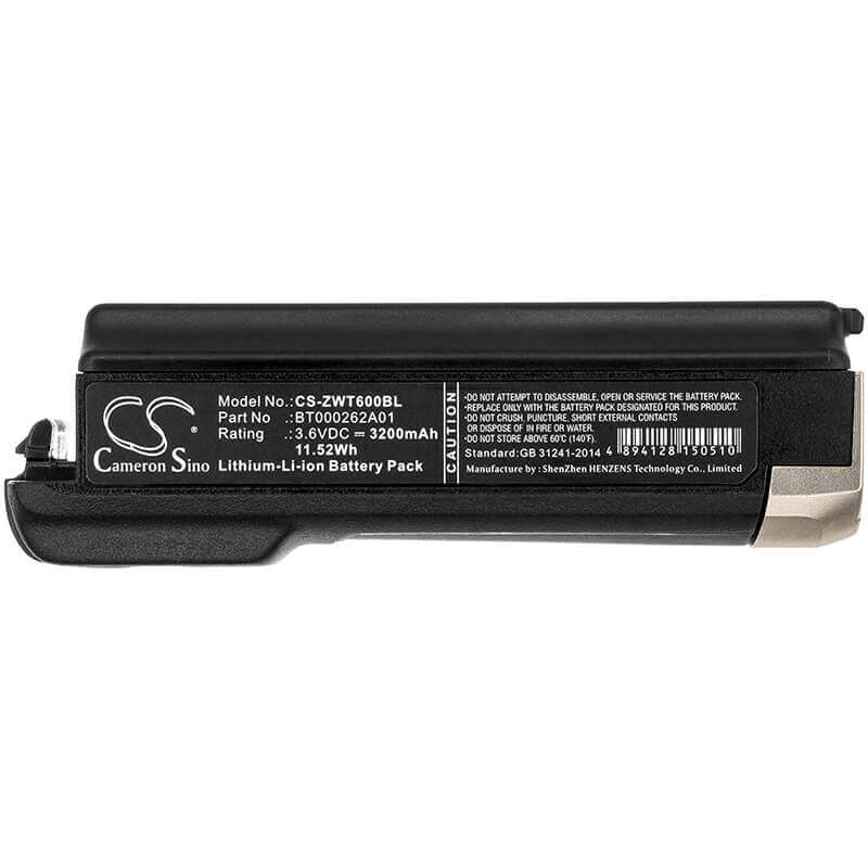 Barcode Scanner Battery For Zebra, Rs6000, Wt6000, Wt60a0 3.6v, 3200mah - 11.52wh Barcode Scanner Cameron Sino Technology Limited