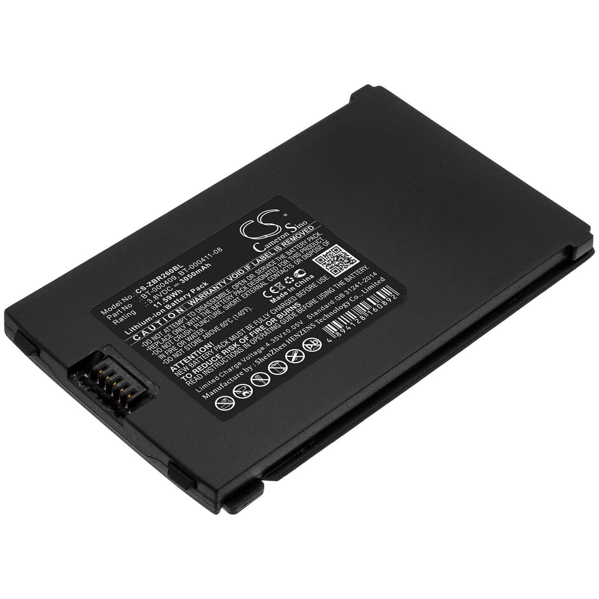 Barcode Scanner Battery For Zebra, Tc21, Tc26, Tc26ak 3.8v, 3050mah - 11.59wh Barcode Scanner Cameron Sino Technology Limited