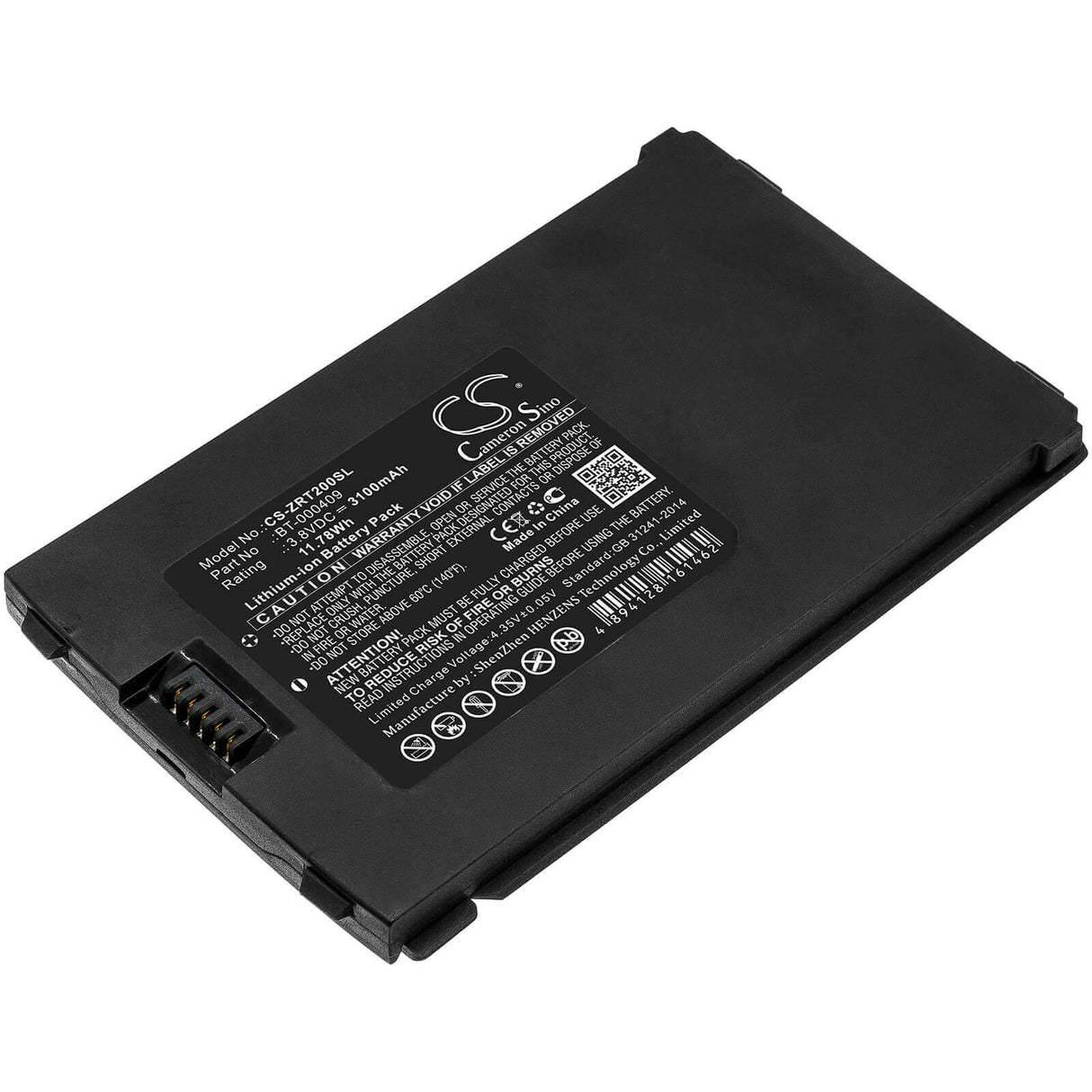 Barcode Scanner Battery For Zebra, Tc2x 3.8v, 3100mah - 11.78wh Barcode Scanner Cameron Sino Technology Limited