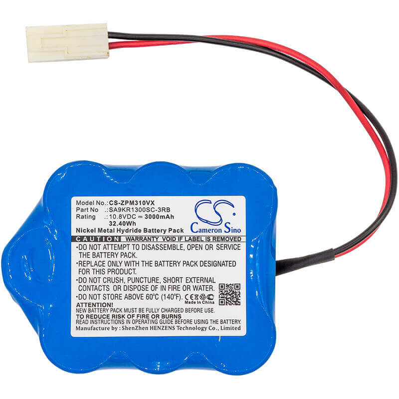 10.8V, Ni-MH, 3000mAh, Vacuum battery fits Zepter, 9p130scr, 9p-130scr, 9p130scs, 32.40Wh Vacuum Cameron Sino Technology Limited
