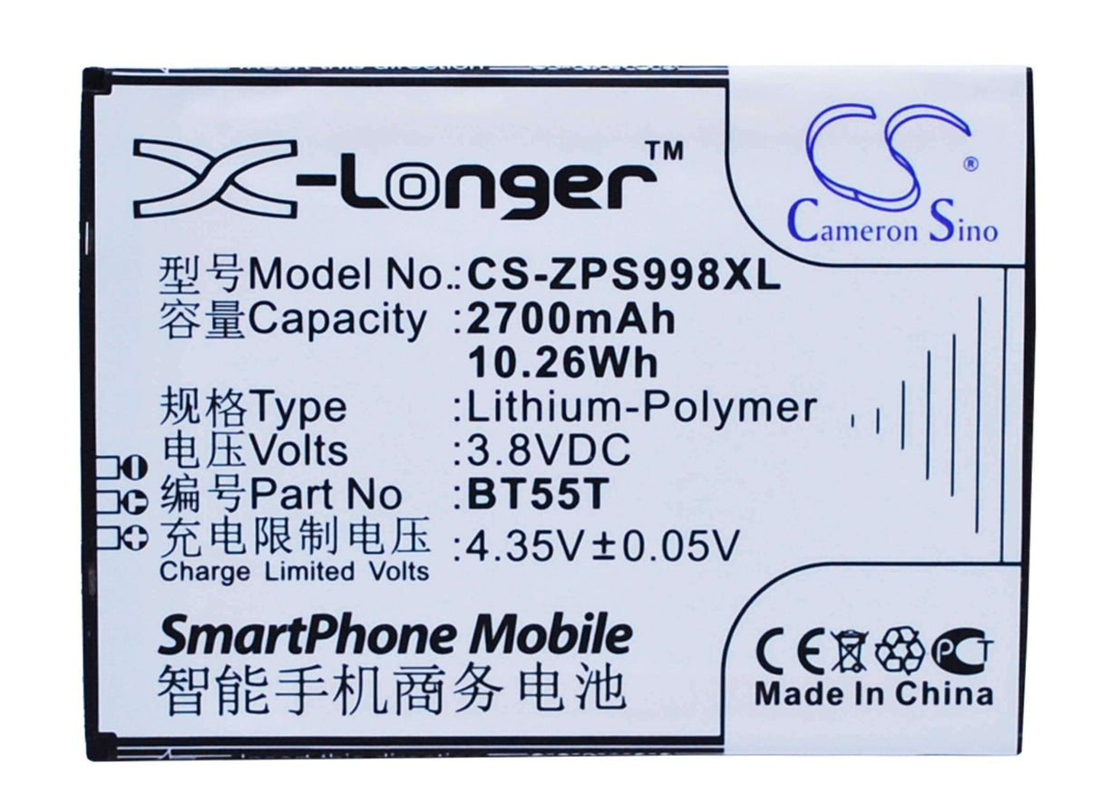 Battery For Zopo 9530, 3x, Zp999 3.8v, 2700mah - 10.26wh Batteries for Electronics Cameron Sino Technology Limited (Suspended)