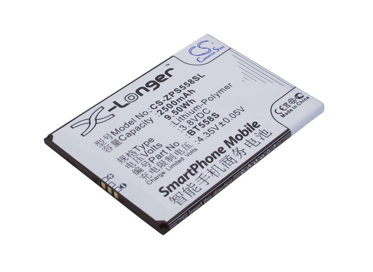 3.8V, Li-Polymer, 2500mAh, SmartPhone battery fits Zopo, Bt558s, S5580, Speed 7, 9.5Wh Mobile, SmartPhone Cameron Sino Technology Limited (Suspended)