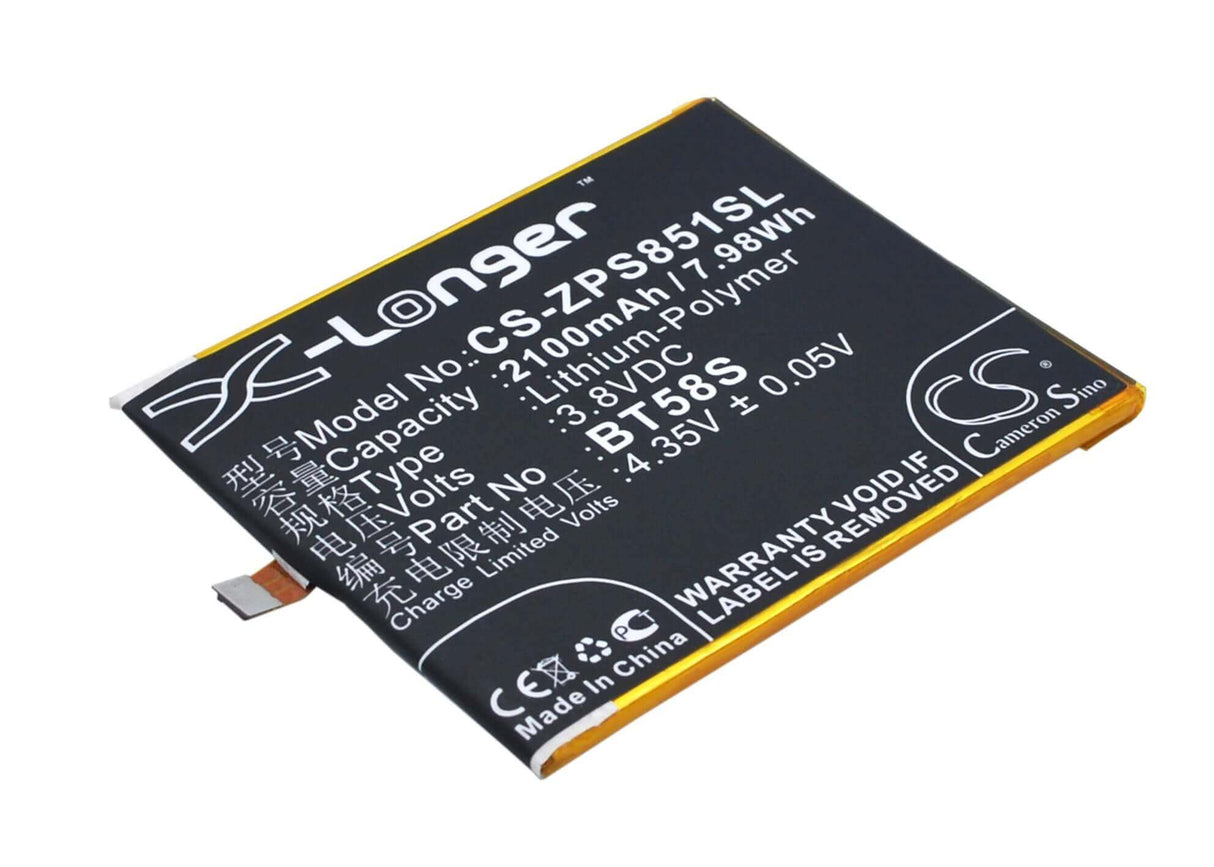 3,8V, Li-Polymère, 2100mAh, batterie de smartphone compatible avec Zopo, Bt58s, 8510, Zp1000, 7,98Wh Mobile, SmartPhone Cameron Sino Technology Limited (Suspendu)
