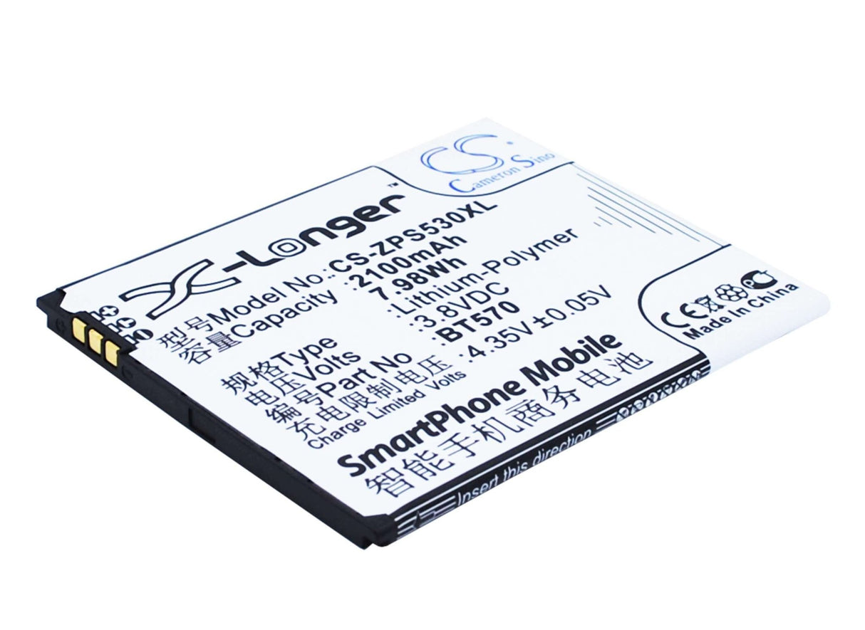 3.8V, Li-Polymer, 2100mAh, SmartPhone battery fits Zopo, Bt570, Zp530, Zp532, 7.98Wh Mobile, SmartPhone Cameron Sino Technology Limited (Suspended)