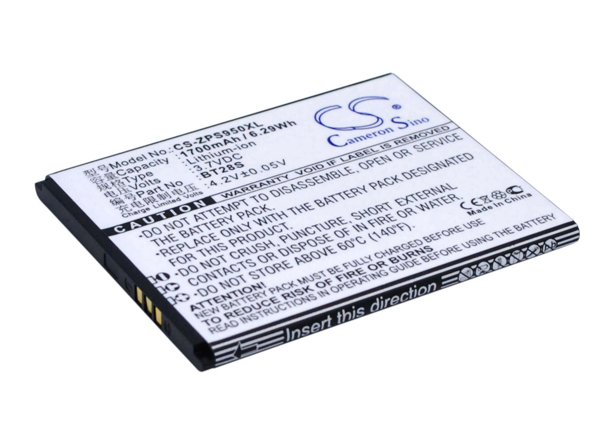3,7V, Li-ion, 1700mAh, batterie de smartphone compatible avec Zopo, Bt28s, 6470, Zp590, 6,29Wh Mobile, SmartPhone Cameron Sino Technology Limited (Suspendu)