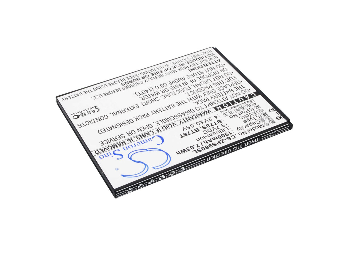 3,7V, Li-ion, 1900mAh, batterie de smartphone compatible avec Zopo, Bt78s, 9515, C2, 7,03Wh Mobile, SmartPhone Cameron Sino Technology Limited (Smartphone)