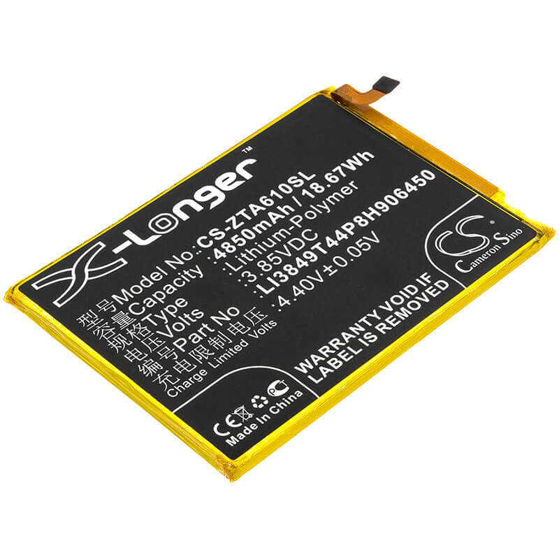 3.85V, Li-Polymer, 4850mAh, SmartPhone battery fits Zte, Li3849t44p8h906450, A0622, Blade A6, 18.67Wh Mobile, SmartPhone Cameron Sino Technology Limited (Smartphone)