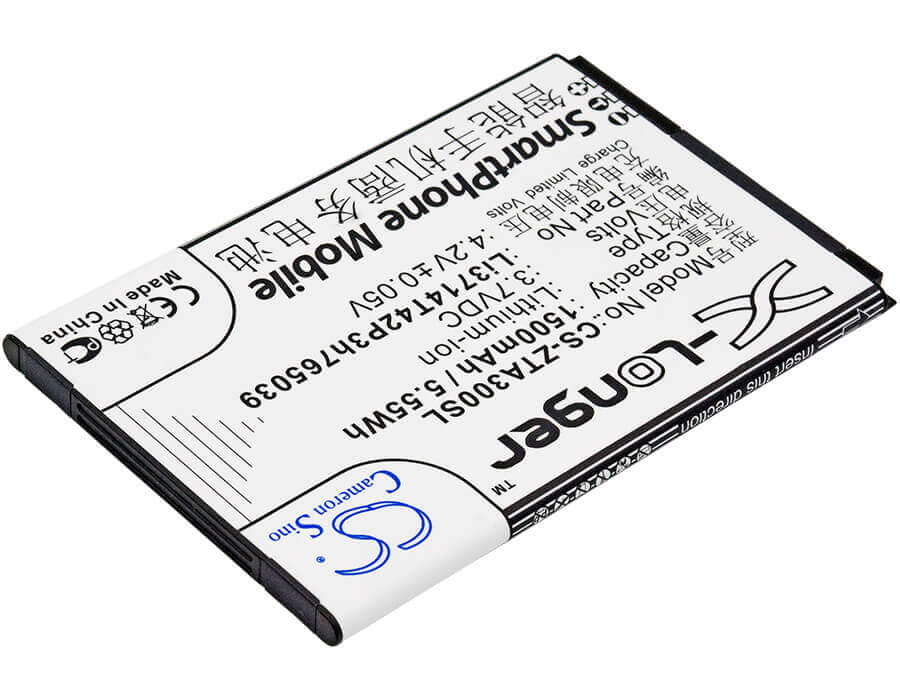 3.7V, Li-ion, 1500mAh, Batterie de smartphone compatible avec Zte, Li3714t42p3h765039, Af3, Af5, 5.55Wh Mobile, Smartphone Cameron Sino Technology Limited (Smartphone)