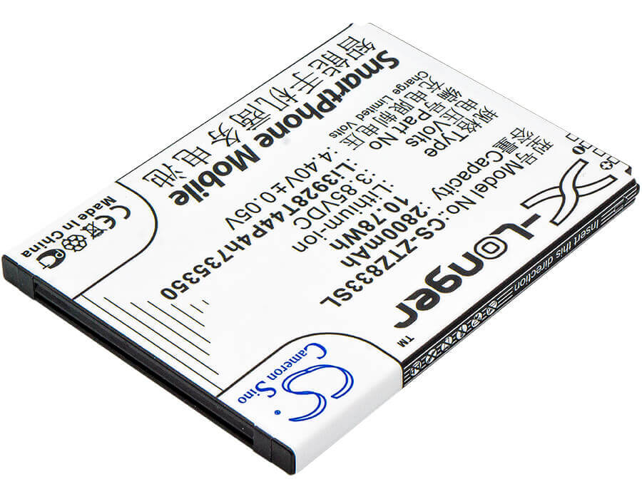 3.85V, Li-ion, 2800mAh, SmartPhone battery fits Zte, Li3928t44p4h735350, Avid Trio, Q802t, 10.78Wh Mobile, SmartPhone Cameron Sino Technology Limited (Smartphone)