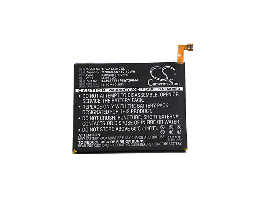 3.85V, Li-Polymer, 2700mAh, SmartPhone battery fits Zte, Li3927t44p8h726044, Axon 7 Mini, Axon 7 Mini Dual, 10.4Wh Mobile, SmartPhone Cameron Sino Technology Limited (Smartphone)