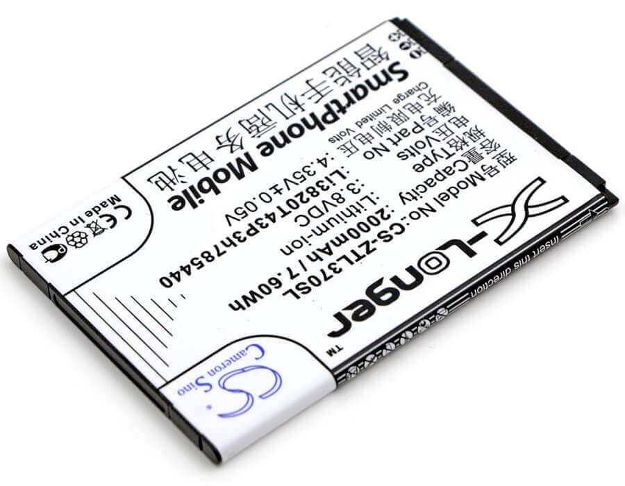 3.8V, Li-ion, 2000mAh, SmartPhone battery fits Zte, Li3820t43p3h785440, Blade L2 Plus, Blade L370, 7.6Wh Mobile, SmartPhone Cameron Sino Technology Limited (Smartphone)