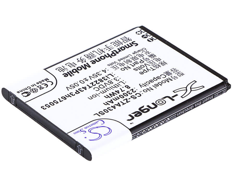 3.8V, Li-ion, 2300mAh, SmartPhone battery fits Beeline, Telstra, Zte, Li3822t43p3h675053, Pro, 8.74Wh Mobile, SmartPhone Cameron Sino Technology Limited (Smartphone)