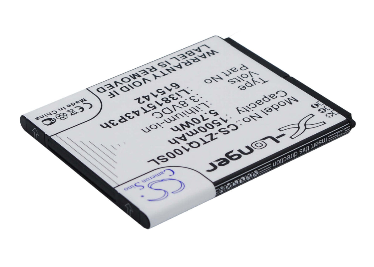 3.8V, Li-ion, 1500mAh, SmartPhone battery fits Amazing, Zte, Li3815t43p3h615142, A4c, 5.7Wh Mobile, SmartPhone Cameron Sino Technology Limited (Smartphone)