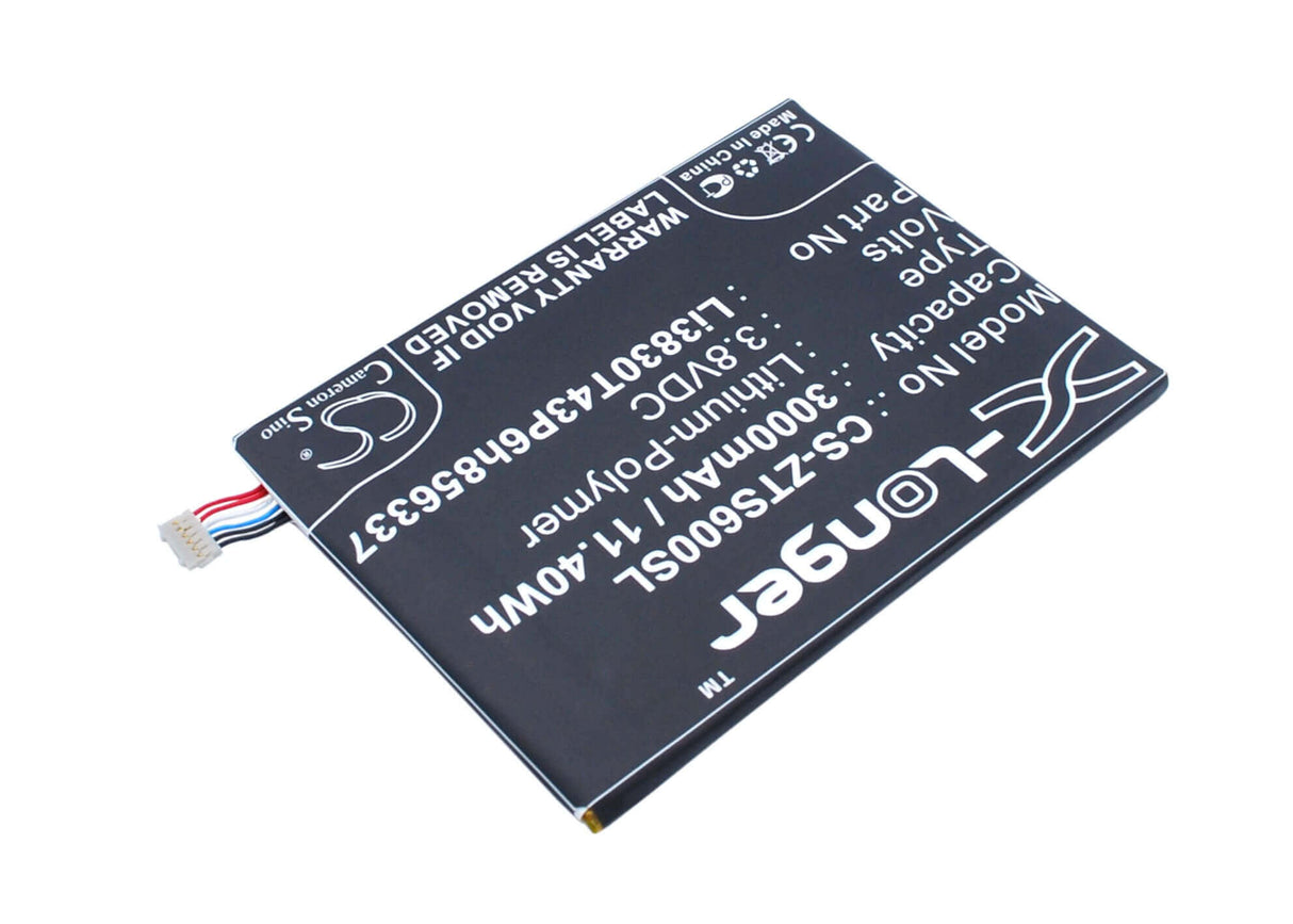 3.8V, Li-Polymer, 3000mAh, SmartPhone battery fits Blackberry, Zte, Bcc100-1, Aurora, Aurora 5.5, 11.4Wh Mobile, SmartPhone Cameron Sino Technology Limited (Smartphone)