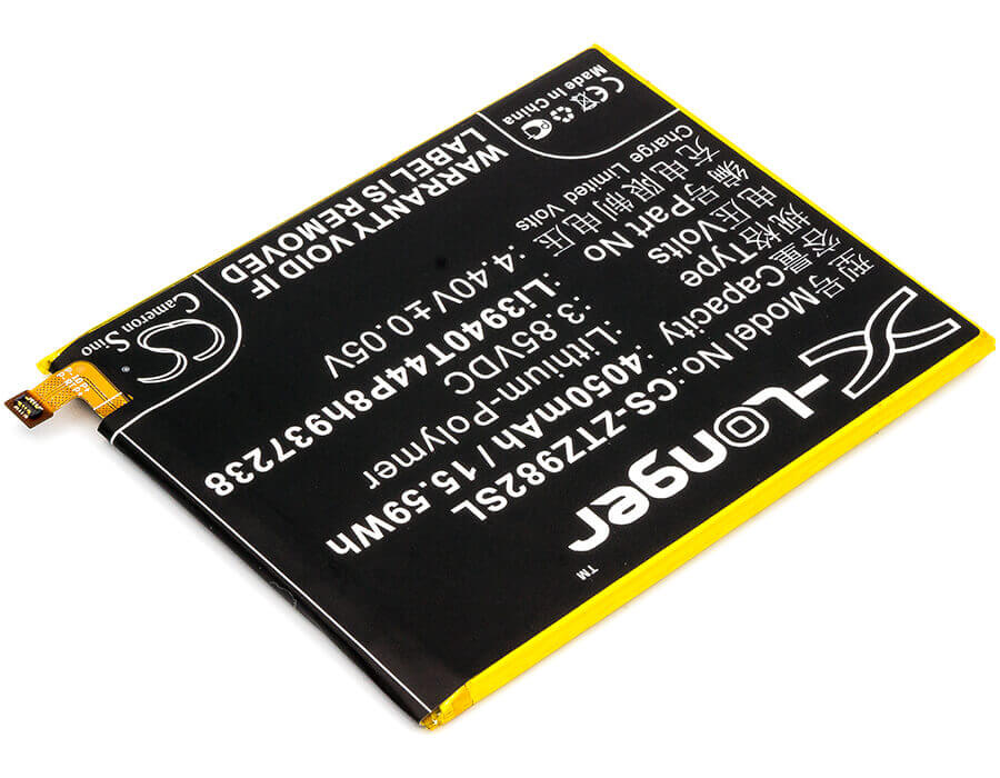 3.85V, Li-Polymer, 4050mAh, SmartPhone battery fits Zte, Li3940t44p8h937238, Blade Z Max, Z982, 15.59Wh Mobile, SmartPhone Cameron Sino Technology Limited (Smartphone)