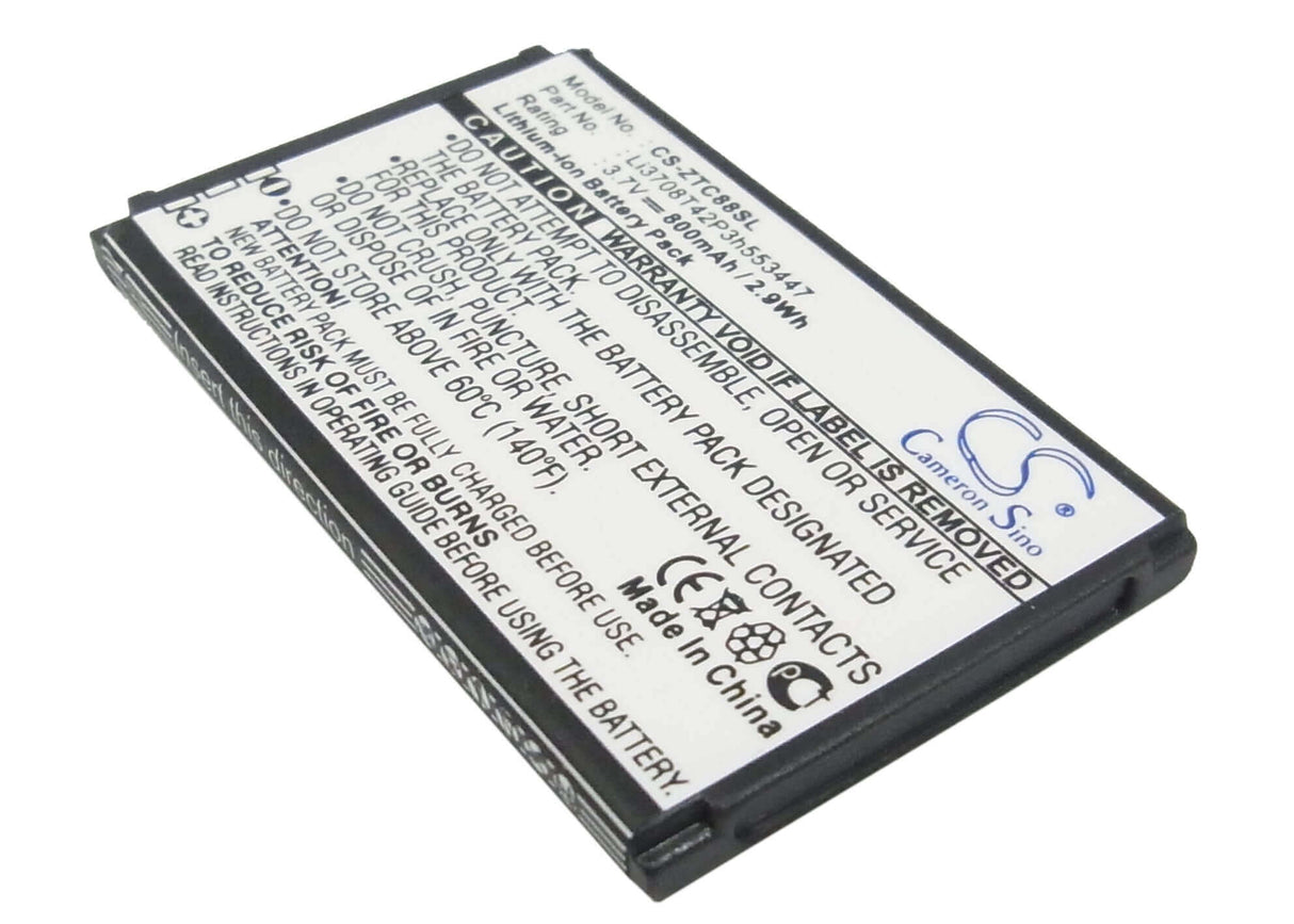 3.7V, Li-ion, 800mAh, SmartPhone battery fits At&t, Orange, Vodafone, Telstra, Zte, Metropcs, T-mobile, Li3707t42p3h553447, F160, 2.96Wh Mobile, SmartPhone Cameron Sino Technology Limited (Smartphone)