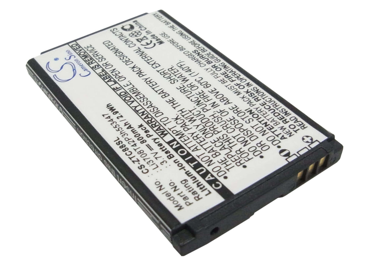 3.7V, Li-ion, 800mAh, SmartPhone battery fits At&t, Orange, Vodafone, Telstra, Zte, Metropcs, T-mobile, Li3707t42p3h553447, F160, 2.96Wh Mobile, SmartPhone Cameron Sino Technology Limited (Smartphone)
