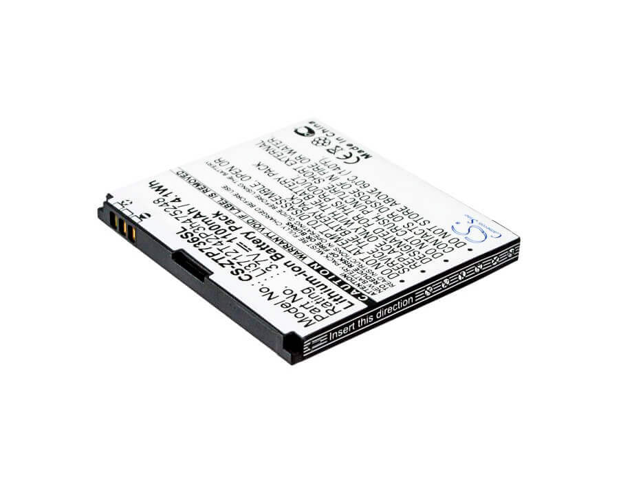 3.7V, Li-ion, 1100mAh, SmartPhone battery fits Zte, T-mobile, Orange, Li3712t42p3h475248, Blade Ii, Blade S, 4.07Wh Mobile, SmartPhone Cameron Sino Technology Limited (Smartphone)