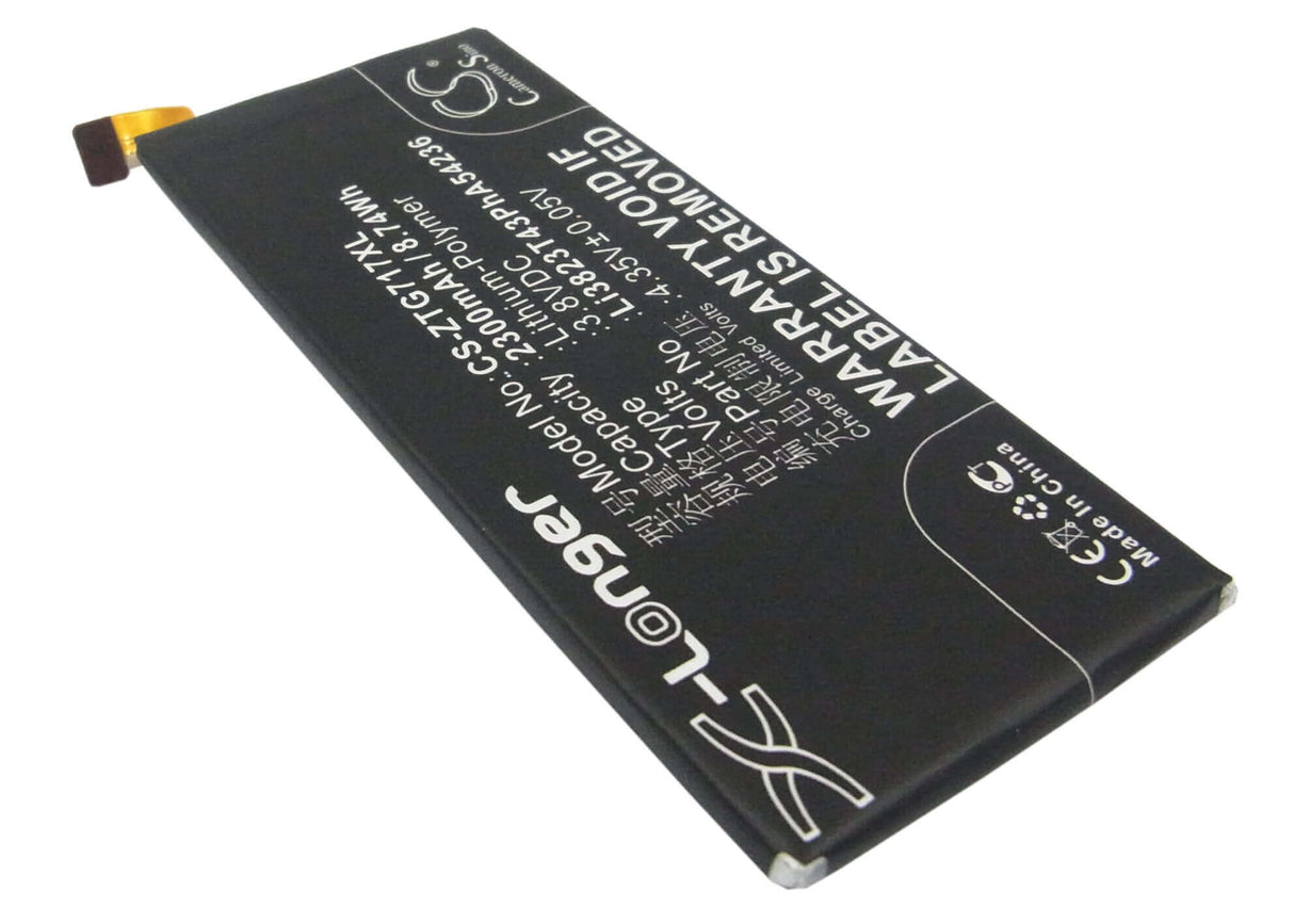 3,8V, Li-Polymer, 2300mAh, batterie de smartphone compatible avec Original, Zte, Li3823t43p6ha54236-h, Blade Vec 4g, Rono, 8,74Wh Mobile, Smartphone Cameron Sino Technology Limited (Smartphone)