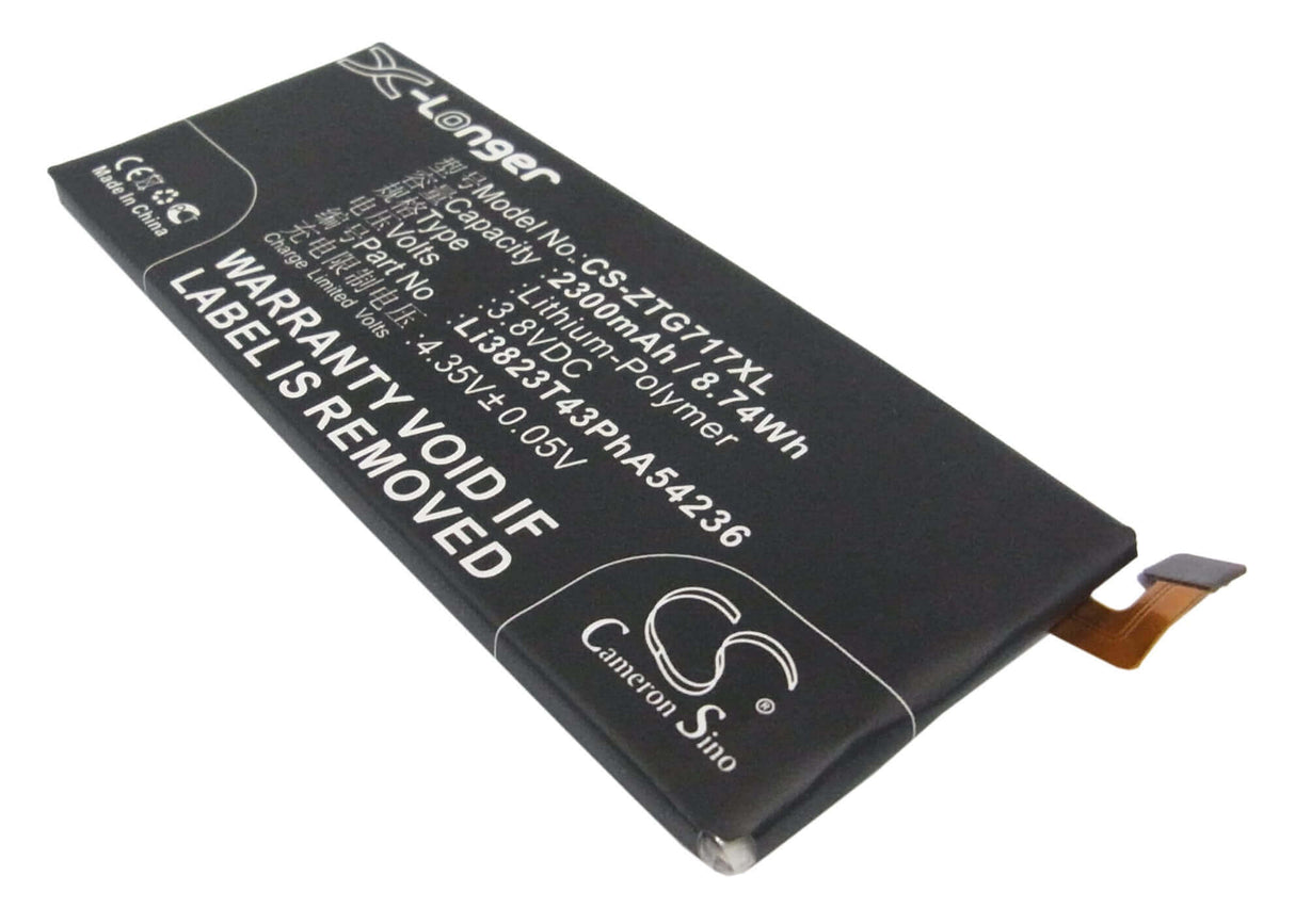 3,8V, Li-Polymer, 2300mAh, batterie de smartphone compatible avec Original, Zte, Li3823t43p6ha54236-h, Blade Vec 4g, Rono, 8,74Wh Mobile, Smartphone Cameron Sino Technology Limited (Smartphone)