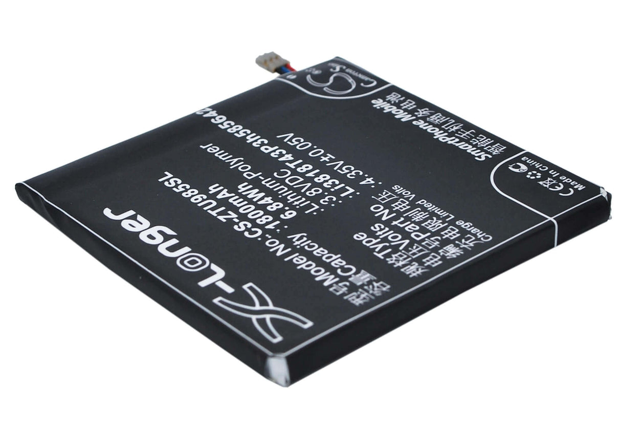 3.8V, Li-Polymer, 1800mAh, SmartPhone battery fits Zte, Li3716t42p3h585642, Grand Era, U930hd, 6.84Wh Mobile, SmartPhone Cameron Sino Technology Limited (Suspended)