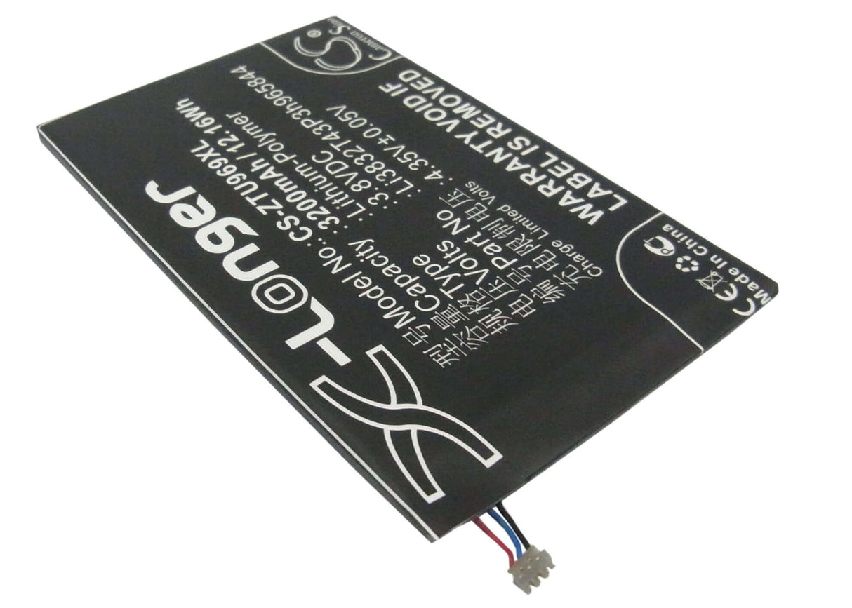 3.8V, Li-Polymer, 3200mAh, SmartPhone battery fits Amazing, Boostmobile, Zte, Li3832t43p3h965844, A7, 12.16Wh Mobile, SmartPhone Cameron Sino Technology Limited (Smartphone)