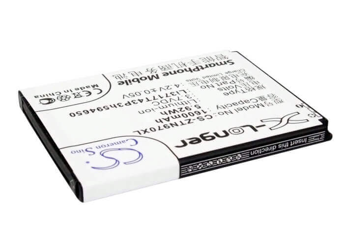 3.7V, Li-ion, 1600mAh, SmartPhone battery fits Srf, Amazing, Virgin Mobile, Net10, Zte, Li3716t42p3h594650, A2, 5.92Wh Mobile, SmartPhone Cameron Sino Technology Limited (Smartphone)