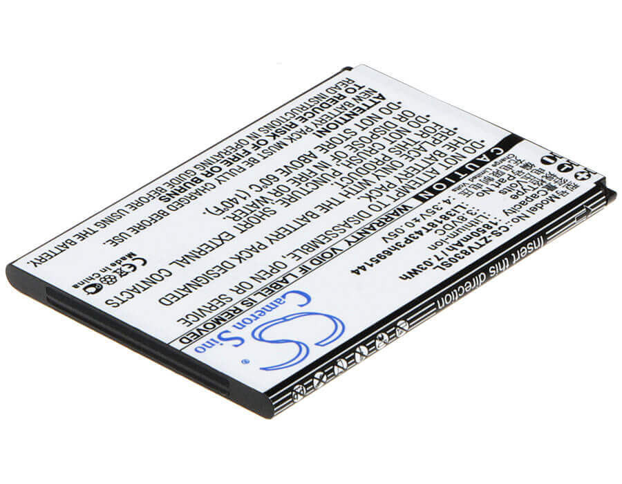 3.8V, Li-ion, 1850mAh, SmartPhone battery fits Zte, Li3818t43p3h695144, Blade G Lux, Kis 3 Max, 7.03Wh Mobile, SmartPhone Cameron Sino Technology Limited (Smartphone)