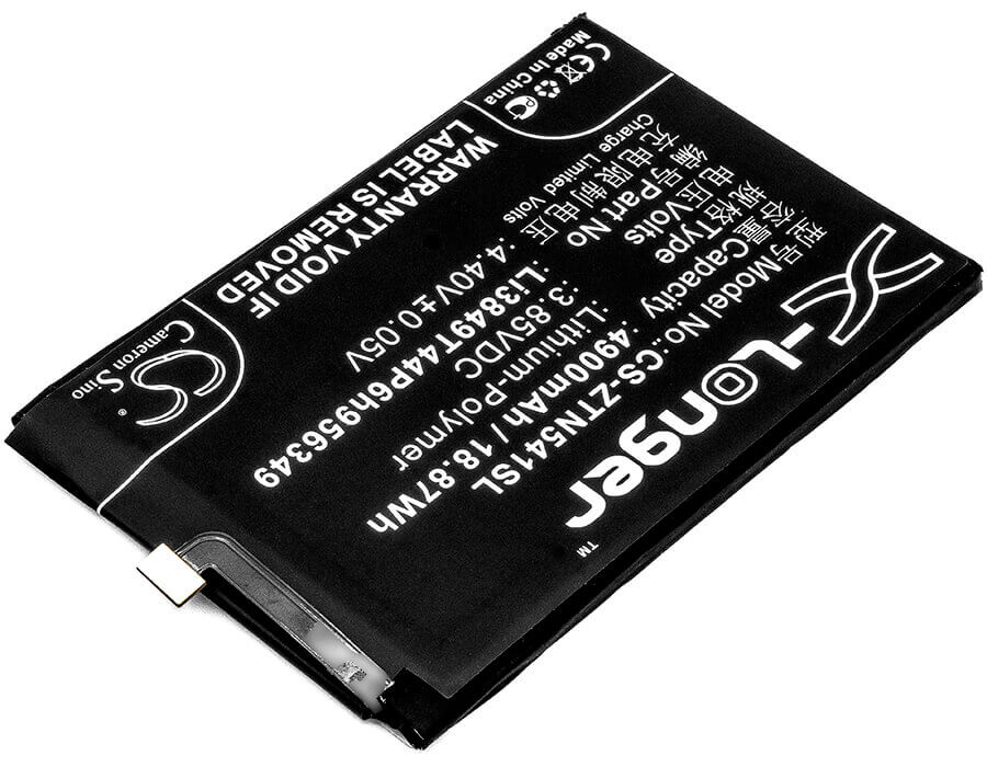 3.85V, Li-Polymer, 4900mAh, SmartPhone battery fits Zte, Nubia, Li3849t44p6h956349, N1, Nx541j, 18.87Wh Mobile, SmartPhone Cameron Sino Technology Limited (Smartphone)