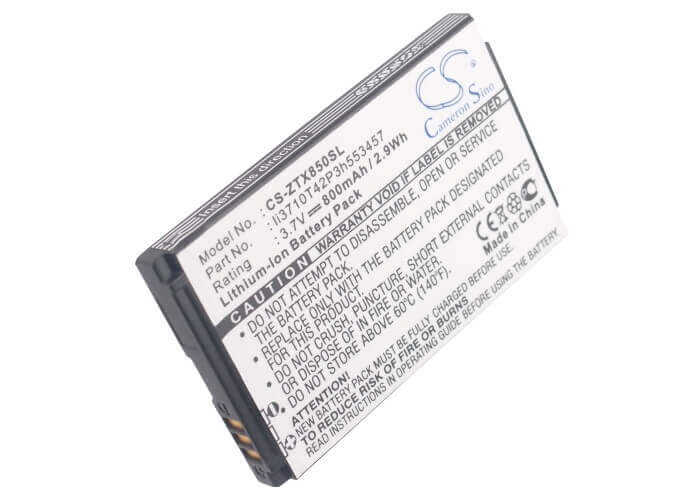 3.7V, Li-ion, 800mAh, SmartPhone battery fits Dell, Zte, T-mobile, 3 Skype, Vodafone, Telstra, Li3709t72p3h553447, S2x, 2.96Wh Mobile, SmartPhone Cameron Sino Technology Limited (Smartphone)