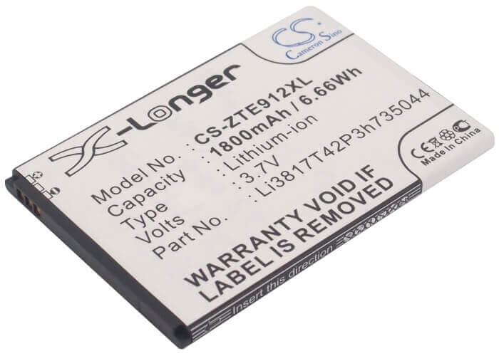 3.7V, Li-ion, 1800mAh, SmartPhone battery fits Metropcs, Boostmobile, At&t, Zte, Li3817t42p3h735044, Compel, Compel 4g, 6.66Wh Mobile, SmartPhone Cameron Sino Technology Limited (Smartphone)