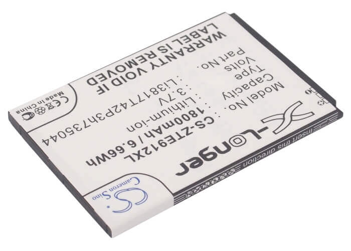 3.7V, Li-ion, 1800mAh, SmartPhone battery fits Metropcs, Boostmobile, At&t, Zte, Li3817t42p3h735044, Compel, Compel 4g, 6.66Wh Mobile, SmartPhone Cameron Sino Technology Limited (Smartphone)