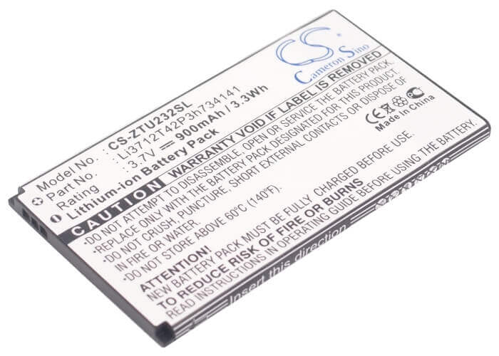 3.7V, Li-ion, 900mAh, SmartPhone battery fits Zte, Li3712t42p3h734141, N960, U236, 3.33Wh Mobile, SmartPhone Cameron Sino Technology Limited (Smartphone)