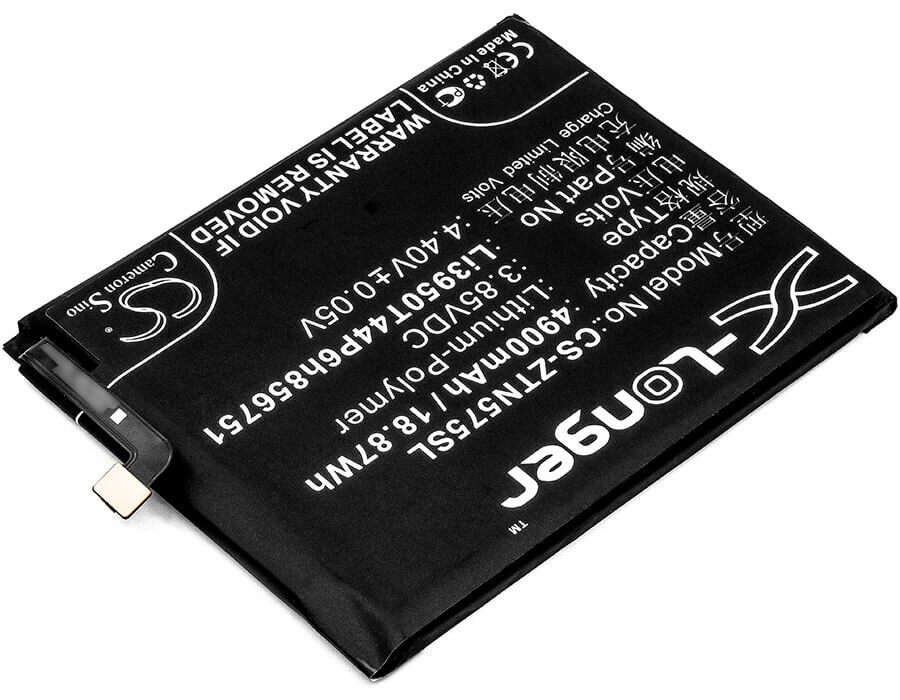 3.85V, Li-Polymer, 4900mAh, SmartPhone battery fits Zte, Nubia, Li3950t44p6h856751, N2, N2 Dual Sim, 18.87Wh Mobile, SmartPhone Cameron Sino Technology Limited (Smartphone)