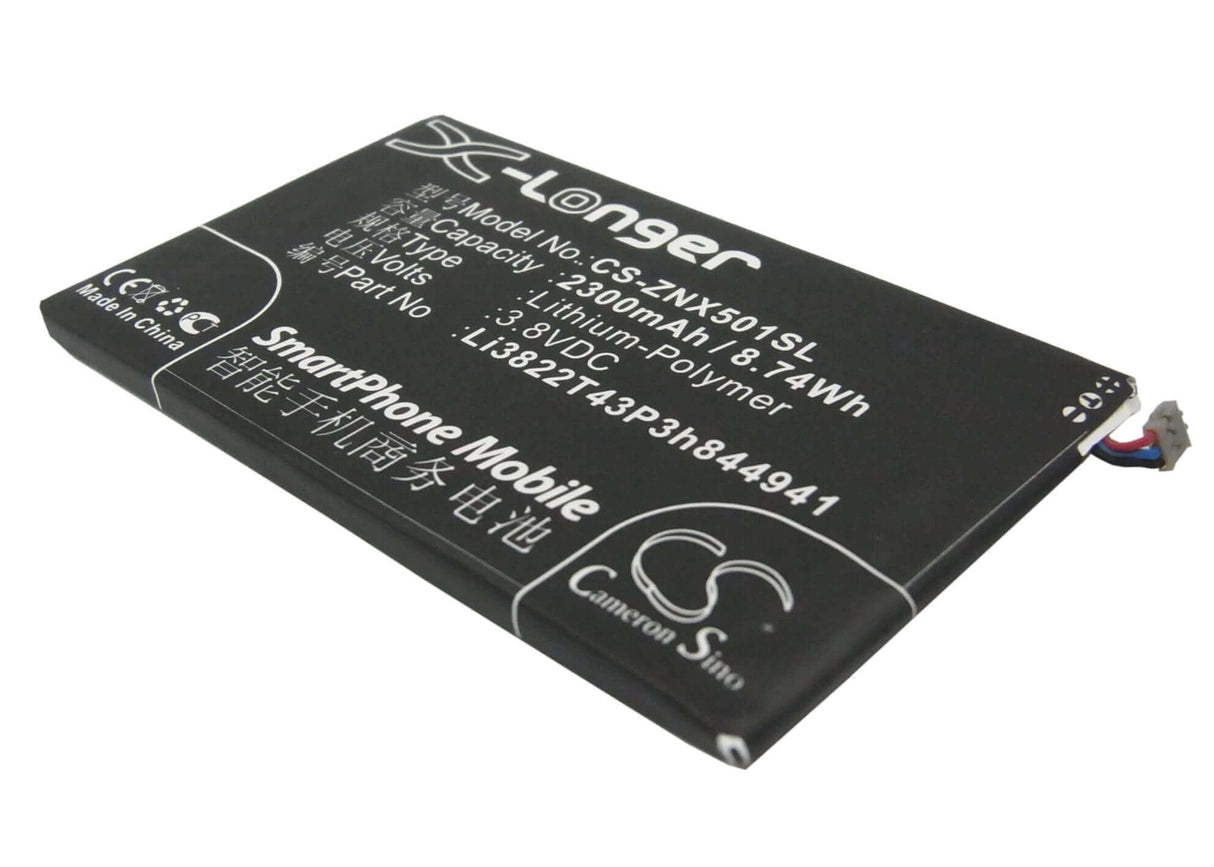 3.8V, Li-Polymer, 2300mAh, SmartPhone battery fits Zte, Li3822t43p3h844941, Nubia Z5, Nubia Z5 Mini, 8.74Wh Mobile, SmartPhone Cameron Sino Technology Limited (Smartphone)